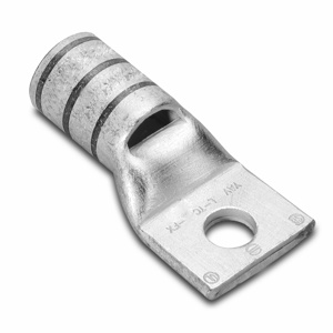 Burndy YA Series Standard Barrel Compression Lugs 1/4 in 1 Hole Blue 6 Cu