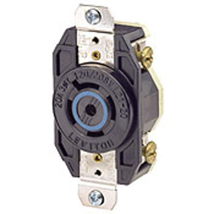Leviton V-0-Max™ Series Locking Receptacles L21-20R Black