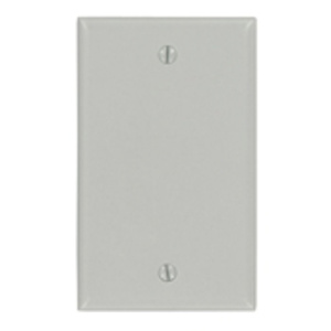 Leviton Standard Blank Wallplates 1 Gang Gray Thermoset Plastic Box