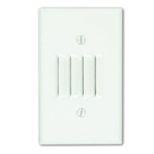 Leviton Standard Horizontal Louvre Wallplates 1 Gang White Painted Metal Box