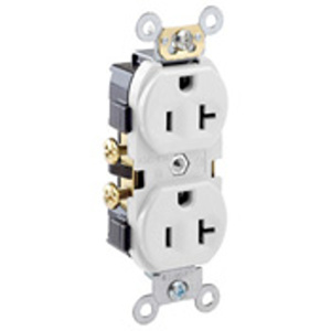 Leviton CR20 Series Duplex Receptacles White 5-20R Commercial Specification Grade