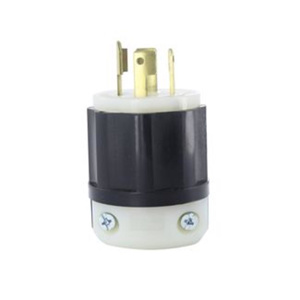 Leviton Black & White® Series Locking Plugs 30 A 600 VAC/250 VDC 3P4W Non-NEMA Non-Insulated Black & White® Dry Location