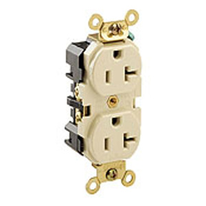 Leviton 5362 Series Duplex Receptacles 20 A 125 V 2P3W 5-20R Extra Heavy-Duty Industrial Specification Grade Ivory<multisep/>Ivory