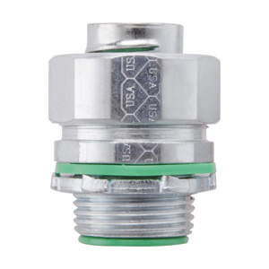 Eaton Crouse-Hinds LTK Series Low Profile Straight Liquidtight Connectors Insulated 3/4 in Compression x Threaded Steel