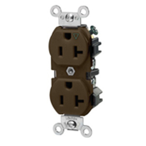Leviton 5362IG Series Duplex Receptacles 20 A 125 V 2P3W 5-20R Heavy-Duty Industrial Specification Grade Brown<multisep/>Brown