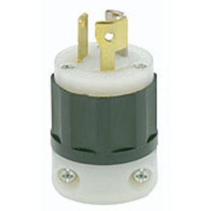 Leviton Black & White® Series Locking Plugs 15 A 125/250 V 3P3W Non-NEMA Non-Insulated Black & White® Dry Location