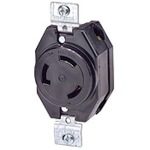 Leviton Black and White® Series Locking Receptacles 30 A 125/250 V 3P3W Non-Nema
