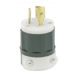 Leviton Black & White® Series Locking Plugs 15 A 277 V 2P3W L7-15P Non-Insulated Black & White® Dry Location