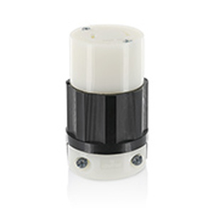 Leviton Black & White® Locking Connectors 20 A 120/208 V 4P4W Non-NEMA Uninsulated Black & White® Dry Location