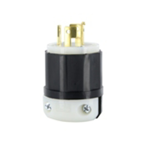 Leviton Black & White® Series Locking Plugs 20 A 120/208 V 4P4W Non-NEMA Uninsulated Black & White® Dry Location