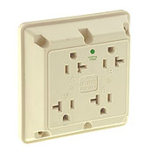 Leviton 21254 Quadruplex Receptacles 20 A 125 V 2P3W 5-20R Heavy-Duty Industrial Specification Grade Ivory<multisep/>Ivory