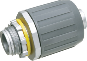 Arlington LT Snap2It Series Straight Liquidtight Push-on Connectors Non-insulated 1/2 in Compression x Threaded Zinc Die Cast