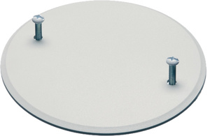 Arlington CP Series Round Covers Blank Plastic White