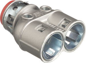 Arlington ST Snap2It Series Flexible Push-in Duplex Connectors Straight 3/8 in Squeeze