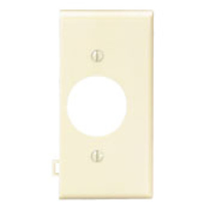Leviton Standard Sectional Round Hole Wallplates 1 Gang 1.406 in Ivory Nylon Device
