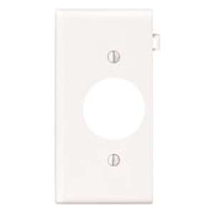 Leviton Standard Sectional Round Hole Wallplates 1 Gang 1.406 in White Nylon Device