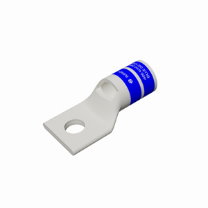 Burndy YA Series Standard Barrel Compression Lugs 5/8 in 1 Hole Blue 400 Cu