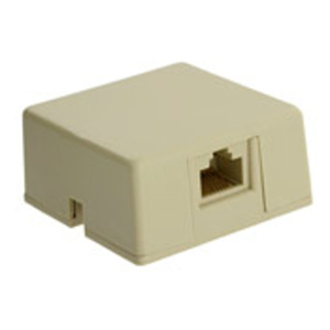 Leviton 40278-S Series Type 625A 8P8C Telephone Surface Mount Boxes with Shorting Bar RJ31X Plastic Ivory