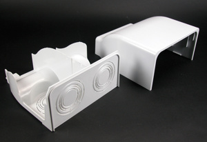 Wiremold 5400 Raceway Divided Entrance End Fittings Ivory PVC Snap-on
