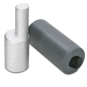 Burndy Uninsulated Pin Terminals 2/0 AWG EPDM Rubber Cover White