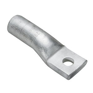 Burndy YA Series Standard Barrel Compression Lugs 1/2 in 1 Hole White 4/0 Al, 4/0 Cu
