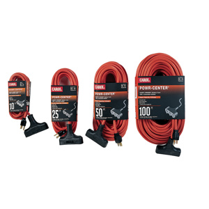 General Cable SJTW Extension Cords 15 A 125 V 12/3 50 ft Orange Straight 5-15P/5-15R