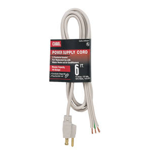 General Cable Power Supply Replacement Cord 16 AWG 3 ft Gray