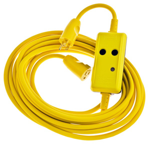 Hubbell Wiring Circuit Guard® GFP50C15WM Series GFCI Line Cords 15 A 5-15R Yellow