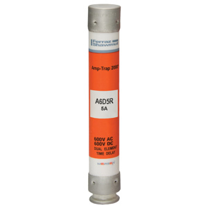 Mersen A6D-R Amp-Trap 2000® Series Time Delay Class RK1 Fuses 5 A 600 V 200/100 kA
