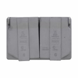 Eaton Crouse-Hinds WLR Series Weatherproof FS/FD Device Covers Aluminum 1 Gang Gray
