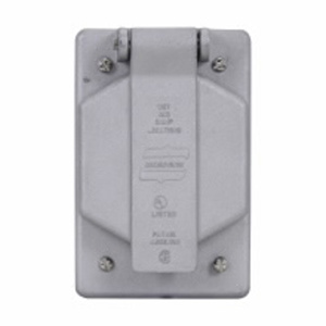 Eaton Crouse-Hinds WLR Series Weatherproof FS/FD Device Covers Aluminum 1 Gang Gray