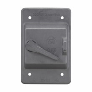 Eaton Crouse-Hinds DS1 Series Weatherproof FS/FD Device Covers Aluminum 1 Gang Gray