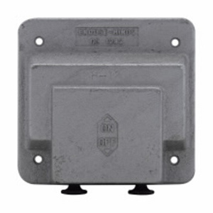 Eaton Crouse-Hinds DS1 Series Weatherproof FS/FD Device Covers Aluminum 2 Gang Gray