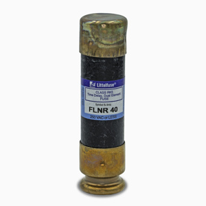 Littelfuse FLNR POWR-GARD® Series Time Delay Class RK5 Fuses 40 A 250 VAC/125 VDC 200/20 kA