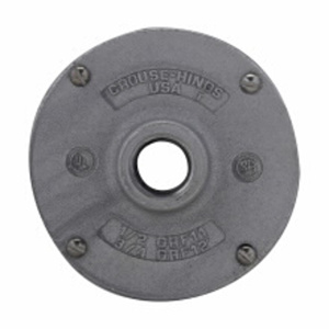 Eaton Crouse-Hinds GRF Series Condulet Outlet Box Covers 1/2 in Malleable Iron Electrogalvanized