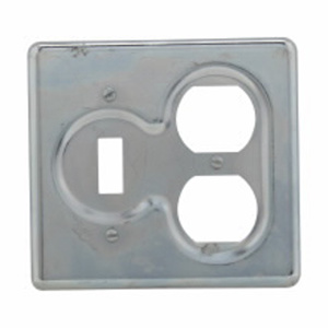 Eaton Crouse-Hinds S Series Snap Switch Covers 1 Toggle Switch/1 Duplex Receptacle Steel