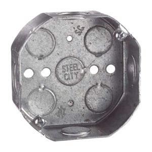 ABB Thomas & Betts 4 in Octagon 8B Boxes 1-1/2 in Steel Screws