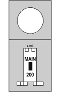 ABB Midwest Electric THQL Series Provision for Main Breaker Combination Service Entrance Loadcenter - Ringless 200 A Ringless Style - Surface UG