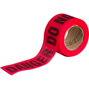 Brady Biodegradable Flagging Tape Black on Red 3 in x 150 ft Danger Do Not Enter