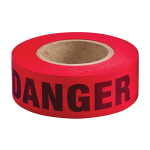 Brady Re-pulpable Danger Barricade Tape 2 in 50 yd Danger Black/Red
