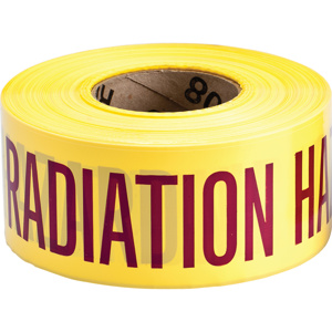 Brady B-912 Barricade Tape 3 in x 1000 ft Caution Radiation Hazard Magenta/Yellow