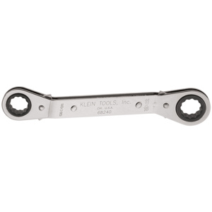 Klein Tools 682 Fully-reversible Ratcheting Offset Box Wrenches 5/8, 11/16 in 8.125 in