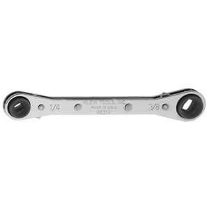 Klein Tools Ratcheting Reversible Refrigeration Box Wrenches 3/16 x 5/16 in<multisep/> 1/4 x 3/8 in 5-1/2 in