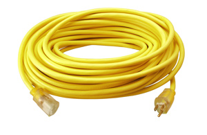 Southwire Lighted SJEOOW Extension Cords 15 A 125 V 14/3 25 ft Yellow Straight 5-15P/5-15R