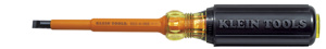 Klein Tools 602 Series Cushion-grip Insulated Screwdrivers 1/4 in Heavy Duty Round Slotted