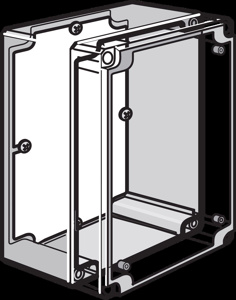 nVent HOFFMAN Q41Y QLINE™ D Back Panels 213 mm x 145 mm 240 x 160 mm Steel 16 ga