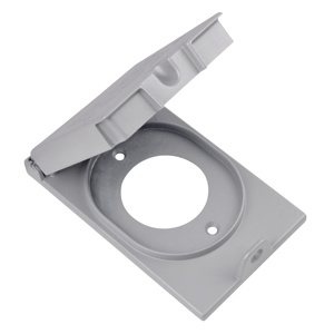 ABB Thomas & Betts Dry-Tite® CCS Series Weatherproof Outlet Box Covers Aluminum Die Cast 1 Gang Silver