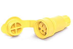 Molex 130146 Series Single Receptacles Yellow 15 A 5-15R Industrial Watertight