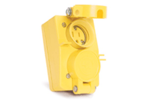 Molex 130146 Series Duplex Receptacles 15 A 125 V 2P3W 5-15R Industrial Watertite® Watertight Yellow