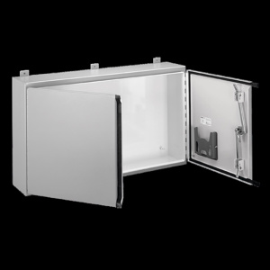 nVent HOFFMAN A12 Wall Mount Two Door Hinged Latching N12 Enclosures with Locking Handle 30 x 60 x 10 in Continuous Hinge, Two Door Steel NEMA 12